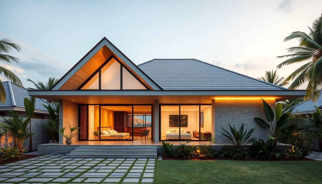 2. Desain Rumah Minimalis Tropis (c) Ilustrasi AI