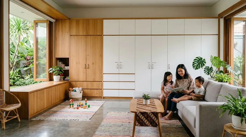 Desain rumah ramah anak. [AI Generated]