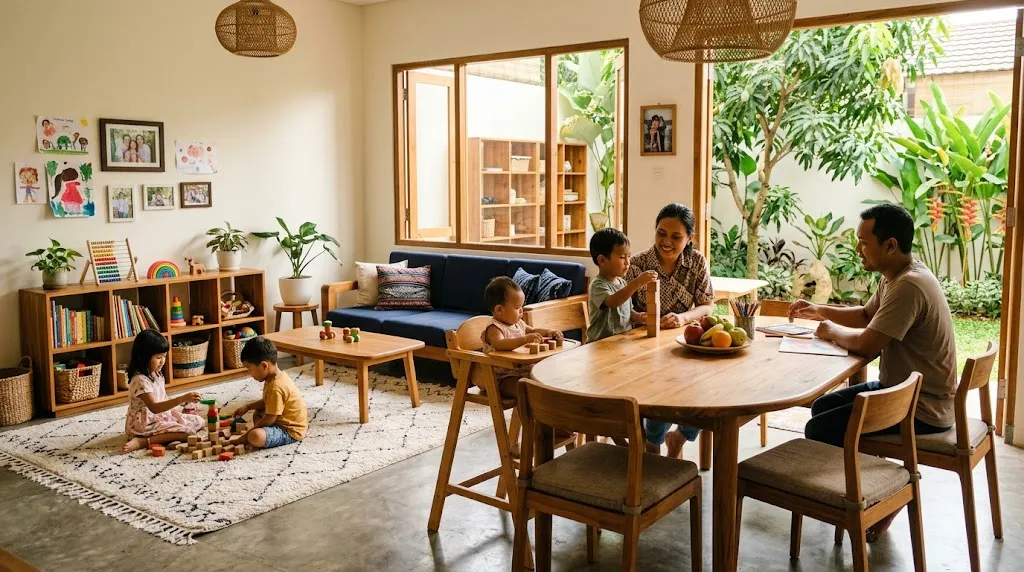 Desain rumah ramah anak. [AI Generated]
