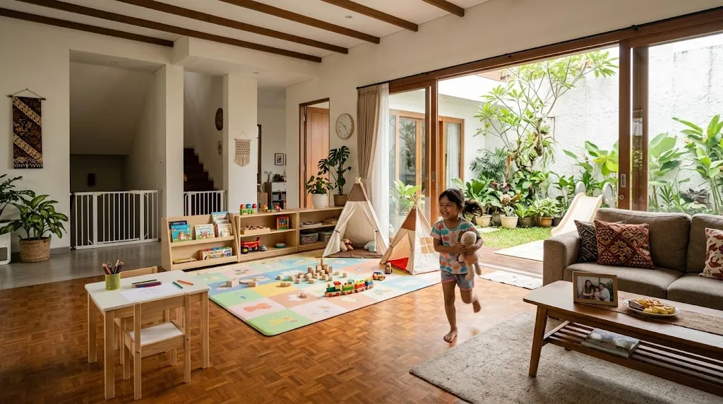 Desain rumah ramah anak. [AI Generated]