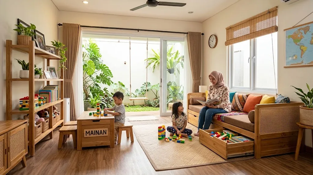 Desain rumah ramah anak. [AI Generated]