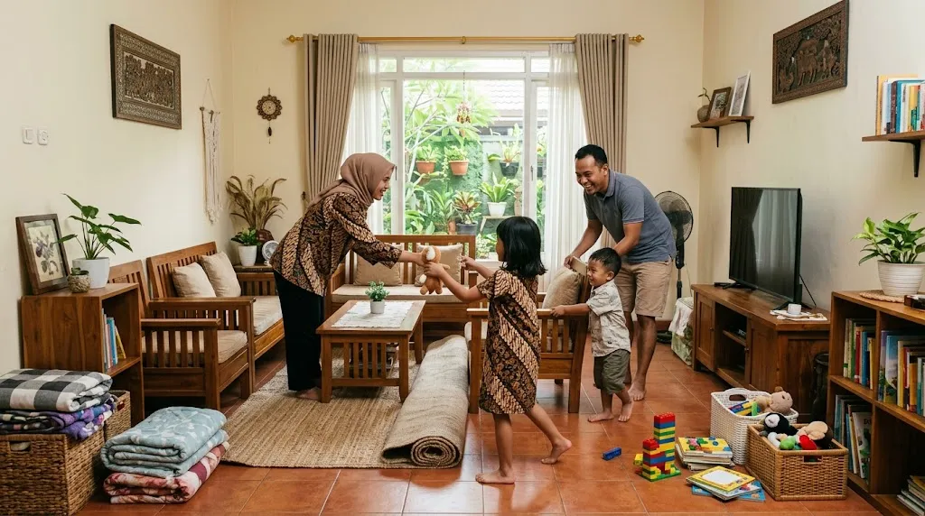 Desain rumah ramah anak. [AI Generated]