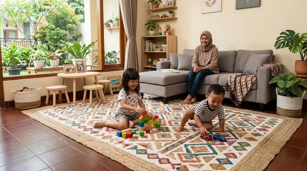 Desain rumah ramah anak. [AI Generated]