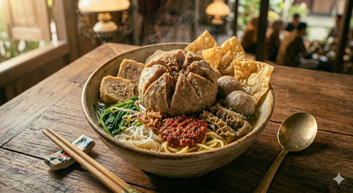 ilustrasi bakso - image by AI