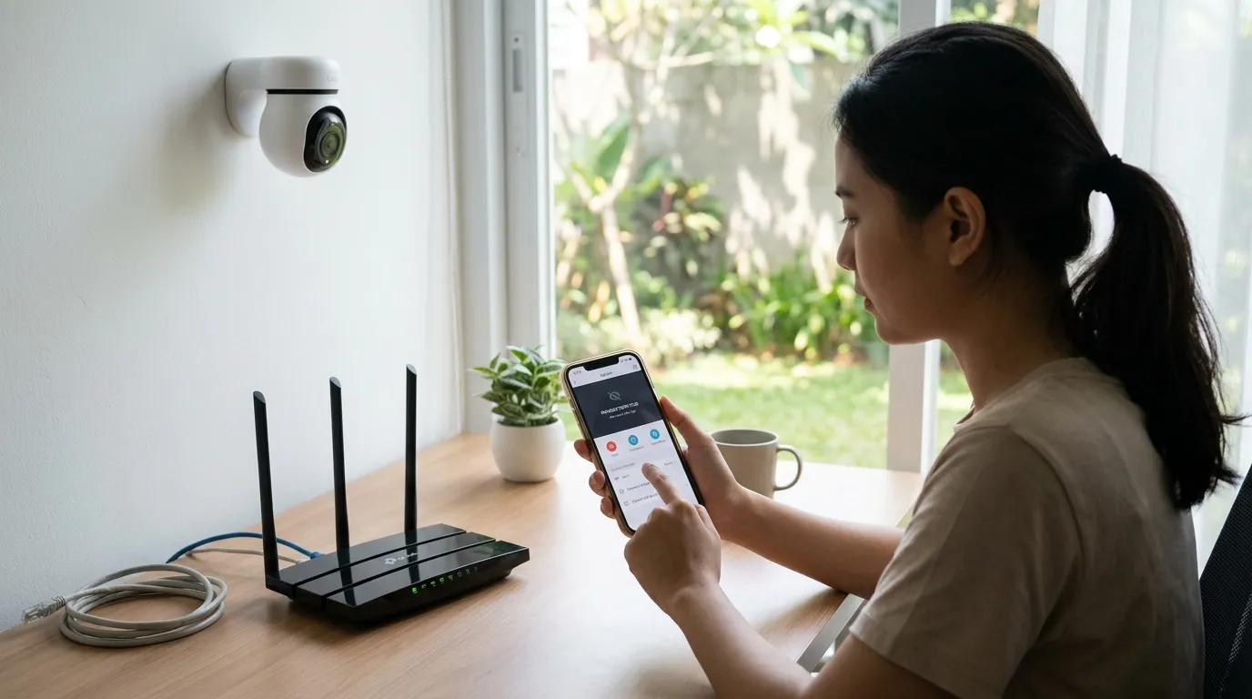 Cara Mengatasi CCTV Offline di HP (AI Generated)