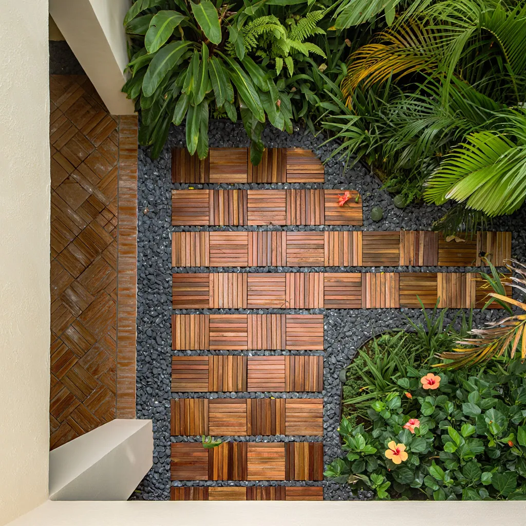 Cara Menata Taman Depan Rumah Minimalis Tanpa Banyak Tanaman (AI generated)