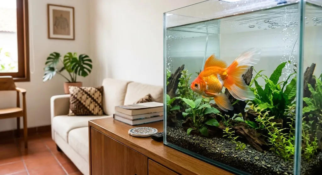 Ikan Hias Ekor Cantik Buat Dipelihara di Rumah. (AI Generated)