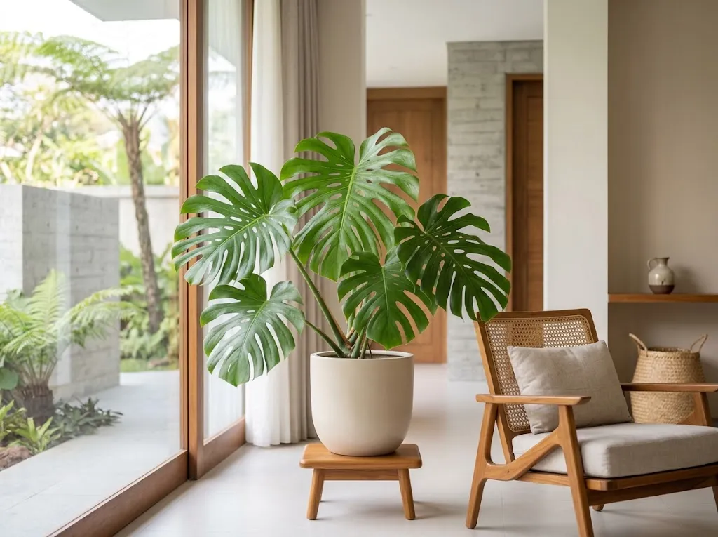 Tanaman yang terlihat mahal tetapi mudah dirawat / Monstera (AI generated)