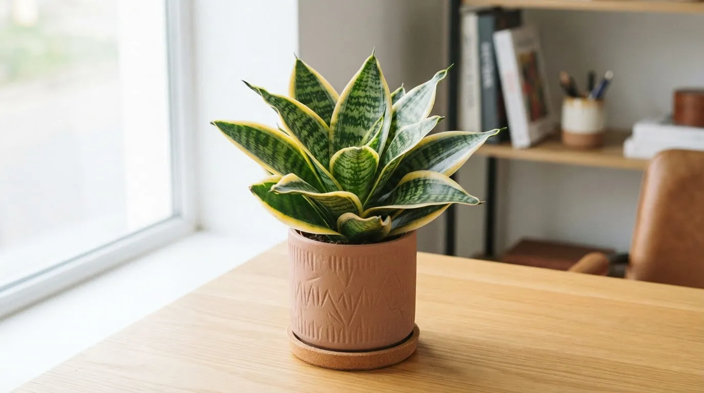 Sansevieria Trifasciata 'Golden Hahnii'. Foto: AI Generated