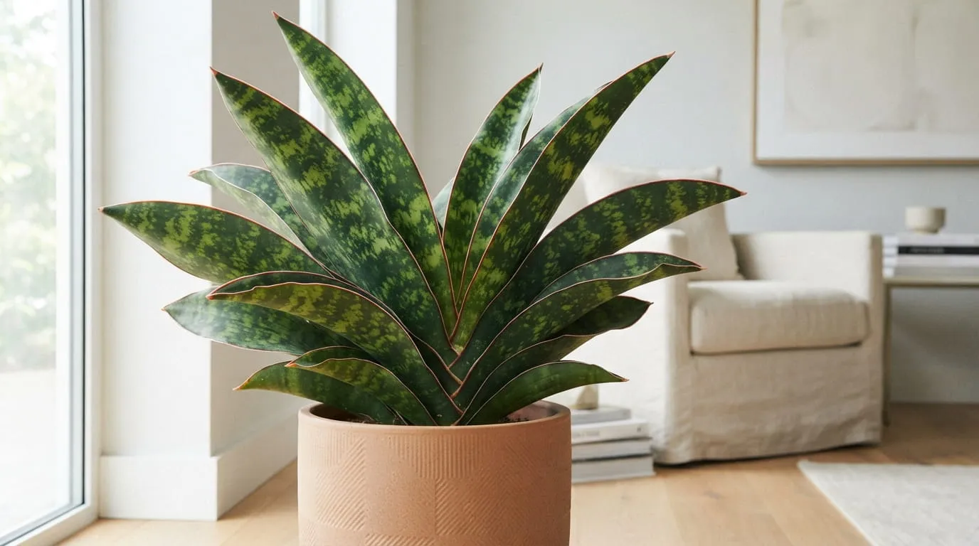 Sansevieria Trifasciata 'Jaboa'. Foto: AI Generated