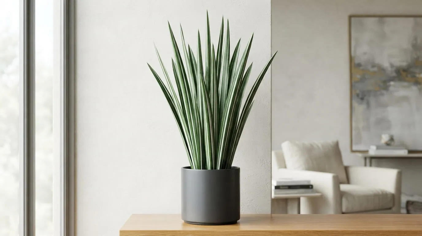 Sansevieria Trifasciata 'Bantel’s Sensation'. Foto: AI Generated