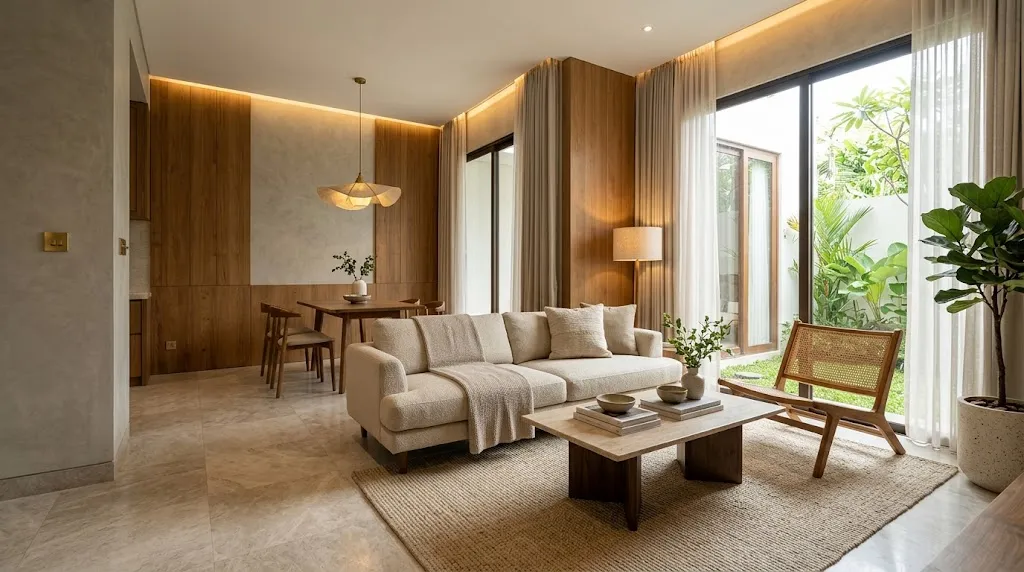 Quiet Luxury Interior Rumah. (AI Generated)