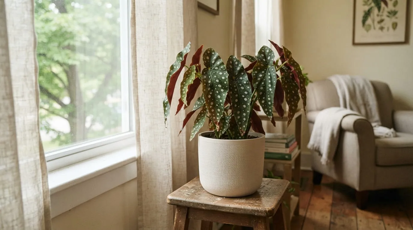 Begonia Polkadot (Begonia maculata). Foto: AI Generated
