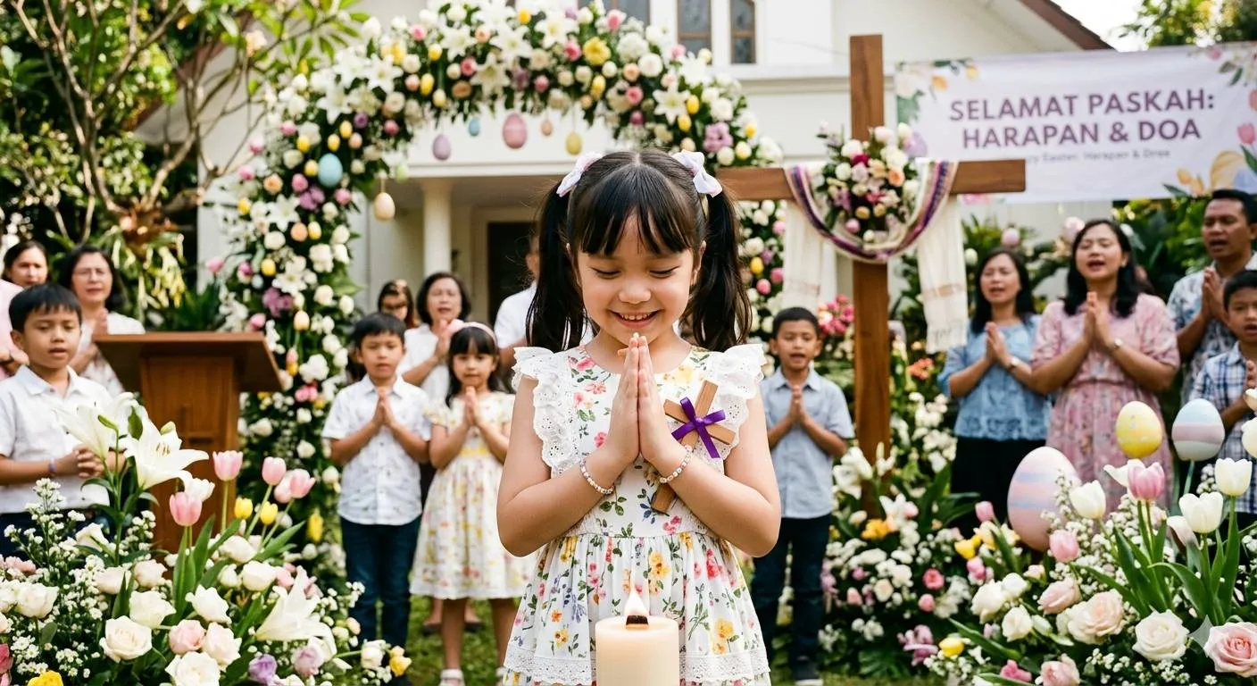 Ucapan Jumat Agung dan Paskah untuk Keluarga Tercinta (c) Ilustrasi AI