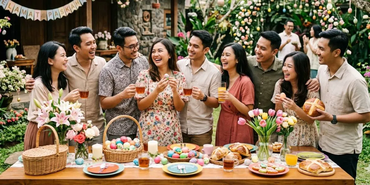 ilustrasi perayaan paskah - created by AI