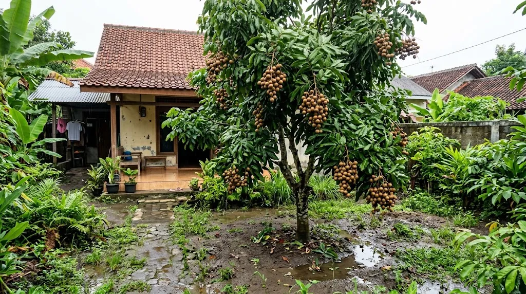Pohon kelengkeng. [AI Generated]