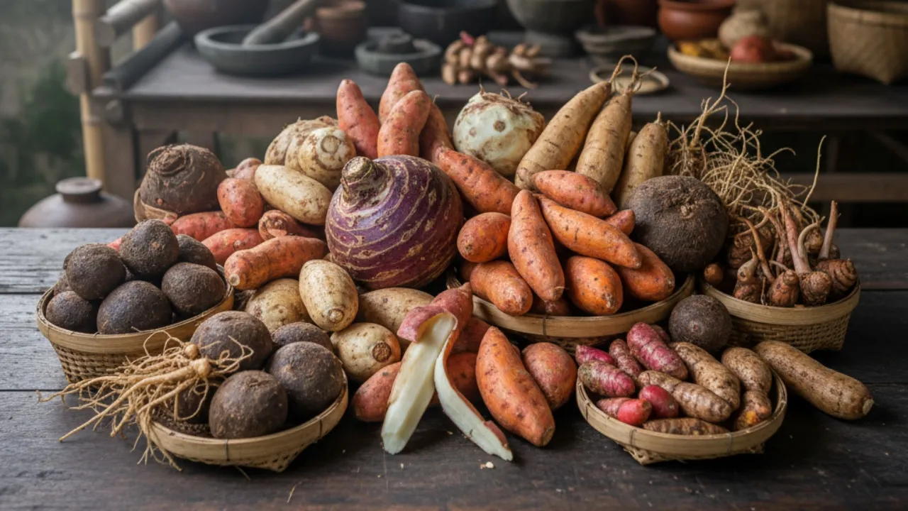 Daftar Lengkap 25 Nama-Nama Umbi-Umbian Indonesia (c) Ilustrasi AI