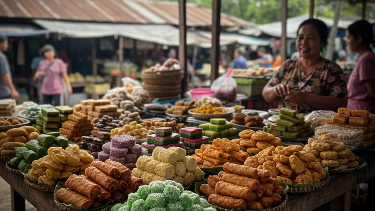 Kue Tradisional Berdasarkan Daerah Asal (c) Ilustrasi AI