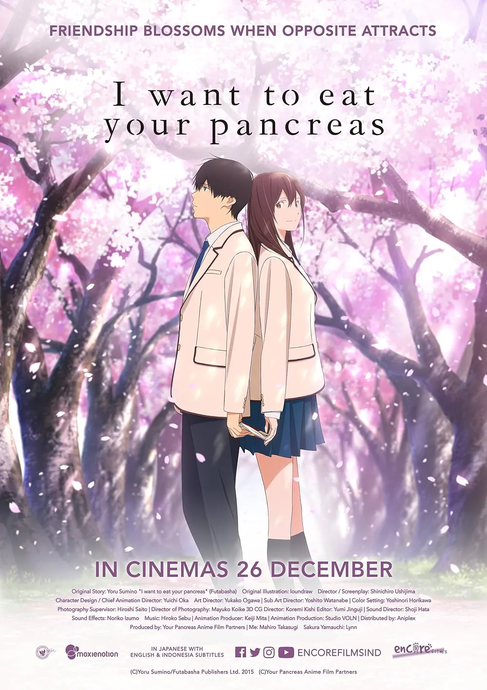 Poster anime I Want ot Eat Your Pancreas (Credit: IMDB)