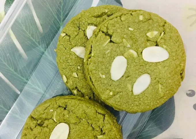 Kue Kering Matcha Almond (credit: Cookpad Annisa Hasanah)