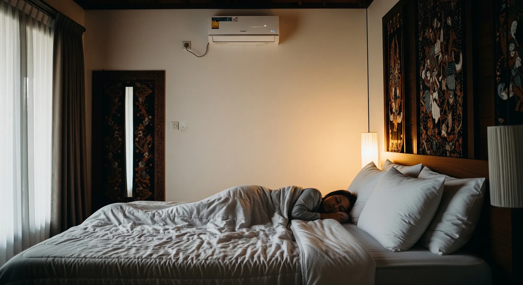 Tips Tidur Menggunakan AC agar Nyaman (AI Generated)