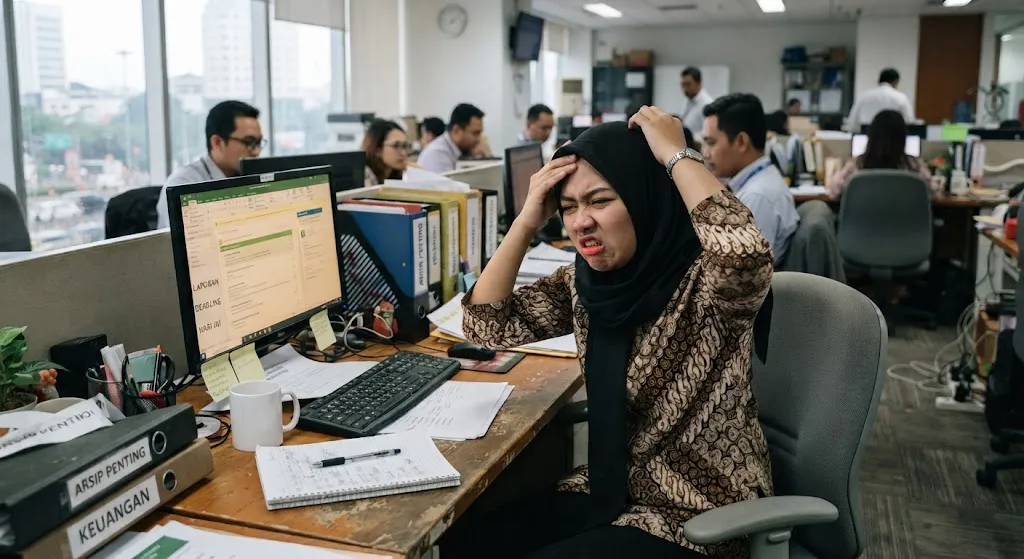 Orang mengeluh kerjaan - AI generated