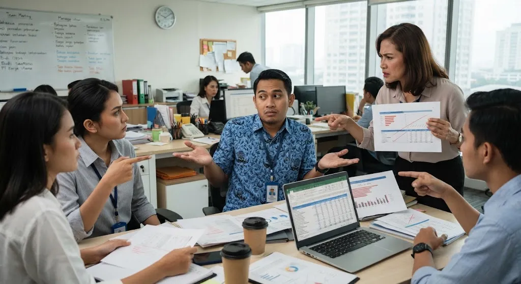 Menghindari Tanggung Jawab Saat Terjadi Kesalahan - AI generated