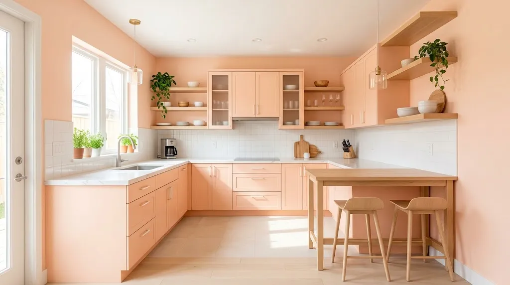 Cat dapur warna warna pastel, peach. [AI Generated]