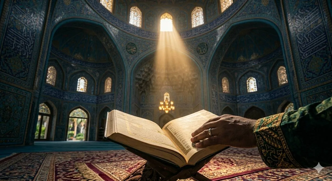 Orang berdoa di masjid - image by AI