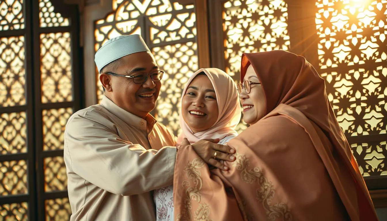 Ucapan Idul Fitri 2026 Kartun Bernuansa Maaf dan Pengampunan (c) Ilustrasi AI