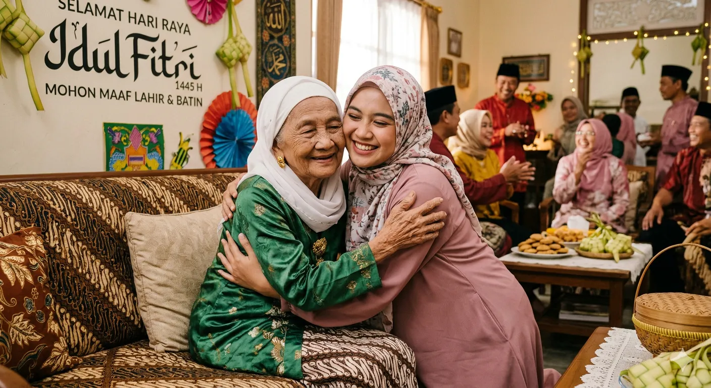 Ucapan Khusus untuk Eyang, Pakde, dan Bude (c) Ilustrasi AI