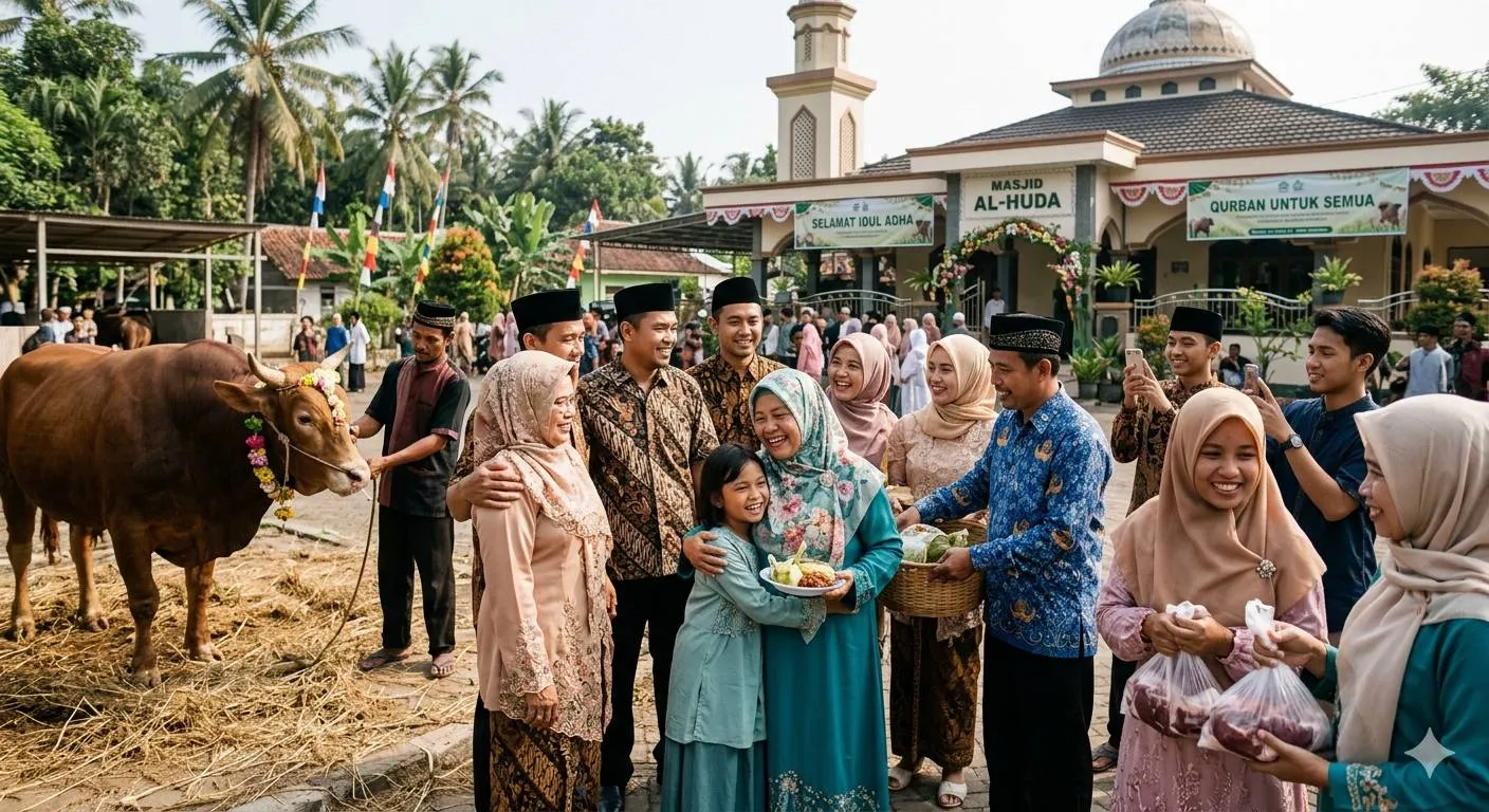 Idul Adha bersama pasangan - image by AI