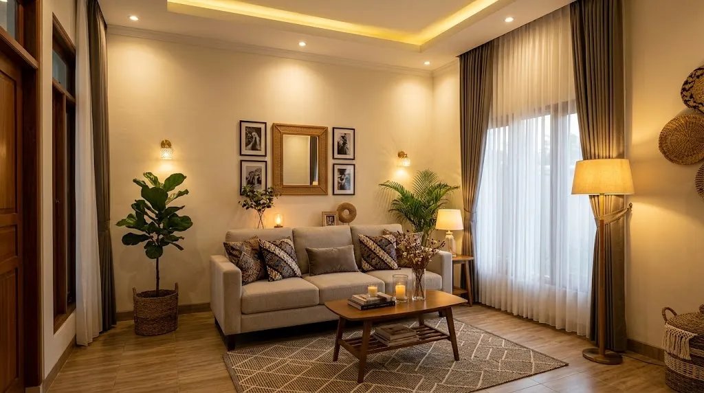 Cara Dekorasi Rumah Mewah Low Budget. (AI Generated)