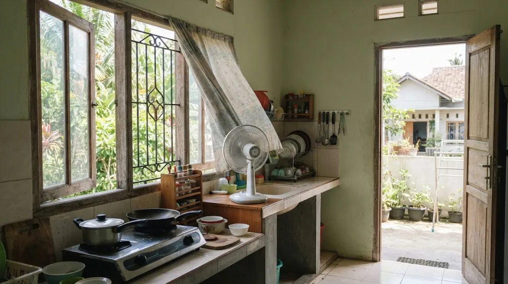 Arus Ventilasi Silang Sederhana. (AI Generated)
