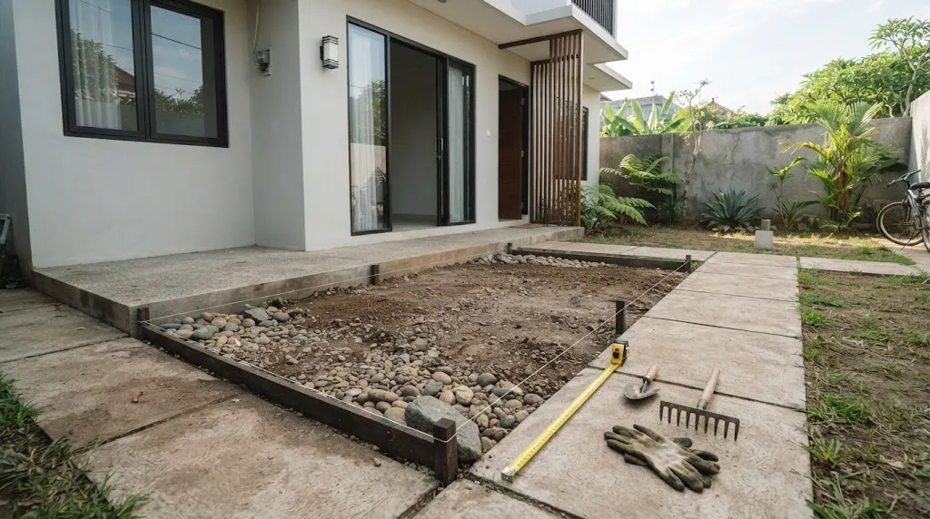 Tentukan Lokasi dan Ukuran Taman Lebih Dulu. (AI Generated)