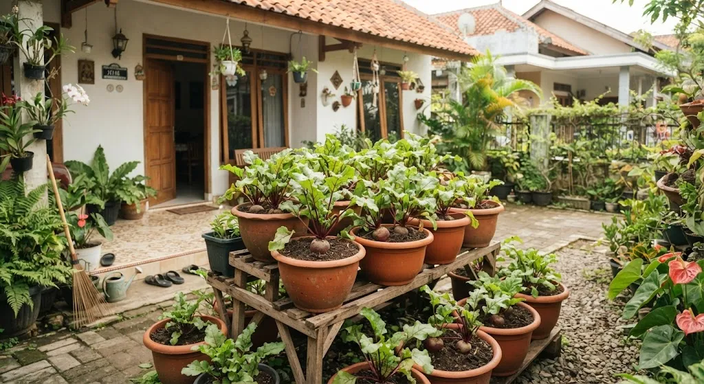 Pohon bit yang ditanam di pot (AI generated)