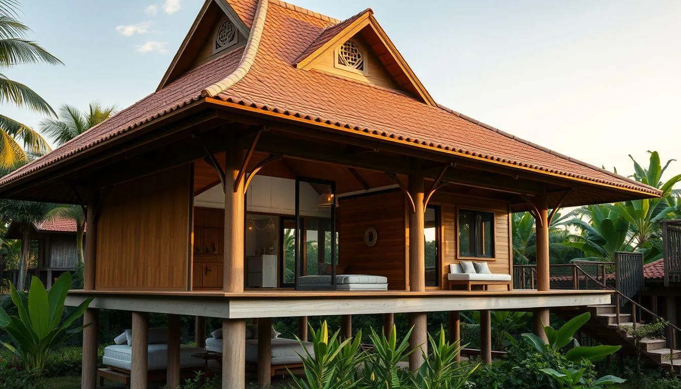 2. Rumah Panggung Modern yang Sejuk Alami (c) Ilustrasi AI