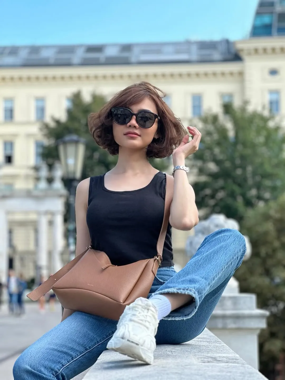 Rina Nose tampil percaya diri dengan rambut bondol (c) instagram/@rinanose16