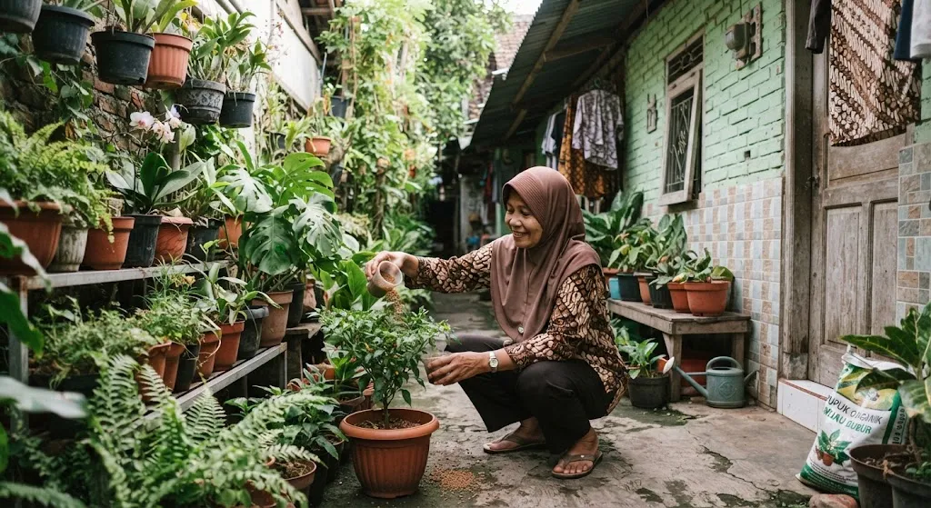 Menggunakan Satu Pupuk untuk Semua Tanaman - AI generated