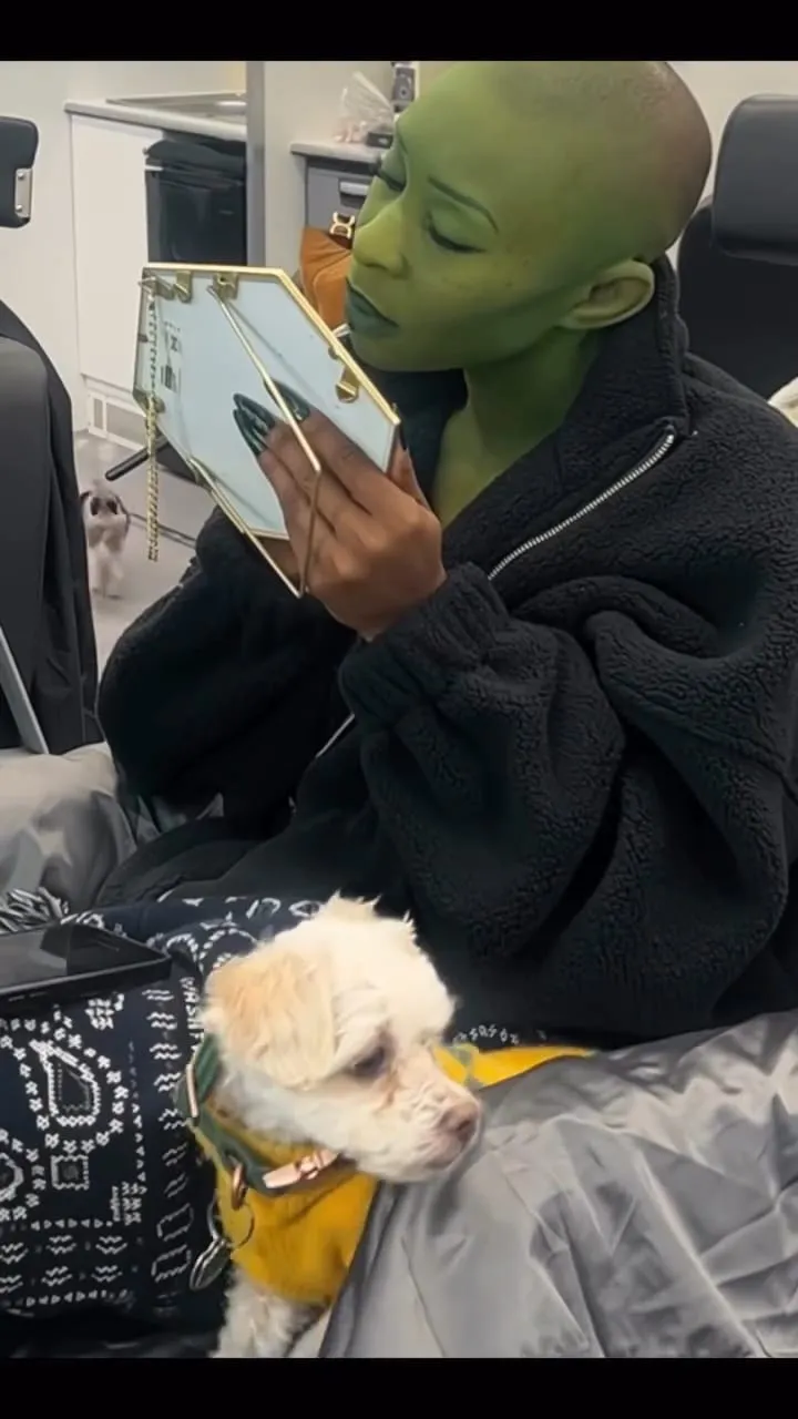 Transformasi Cynthia Erivo Jadi Elphaba (credit: instagram/oliviajerrard_fx)