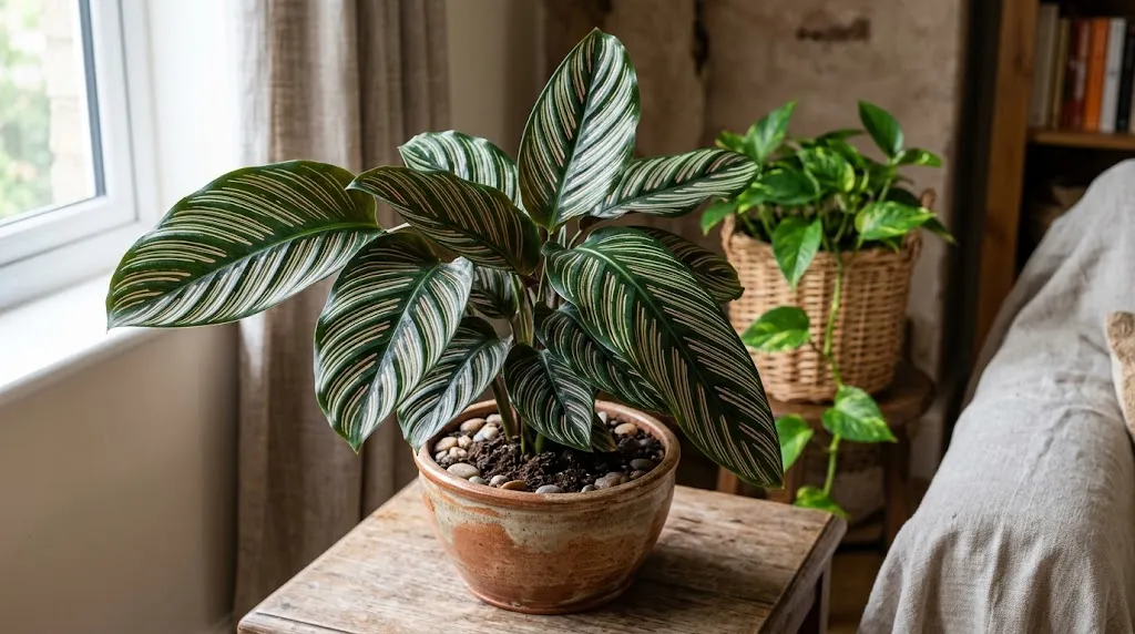 Ilustrasi Calathea Ornata (Calathea Batik)/AI Generated