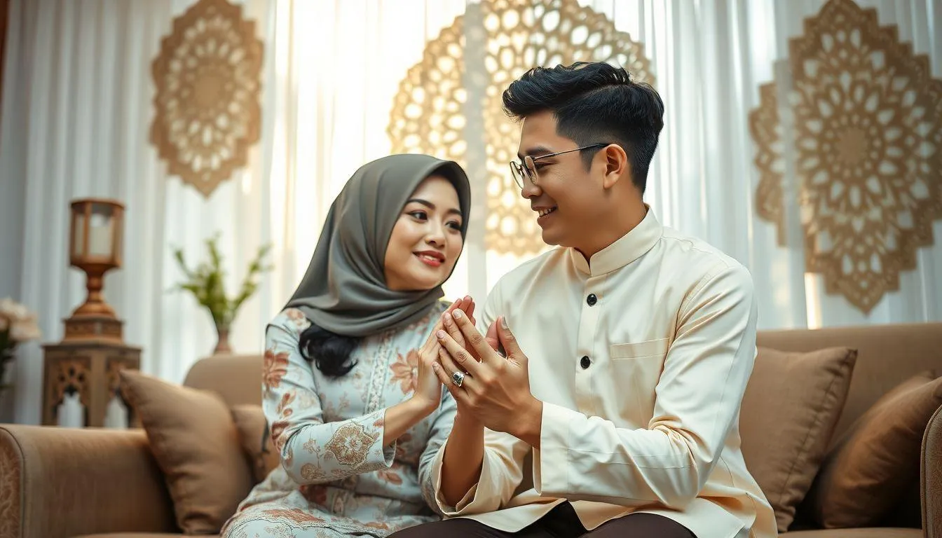 Ucapan Lebaran 2026 untuk Pacar Bernuansa Cinta dan Pengampunan (c) Ilustrasi AI