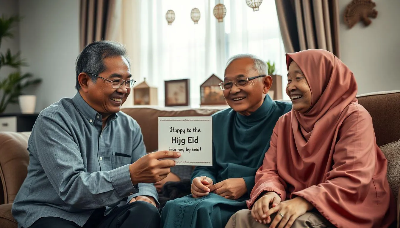 Ucapan Idul Fitri untuk Orang Tua Bernuansa Jenaka tapi Tetap Sopan (c) Ilustrasi AI