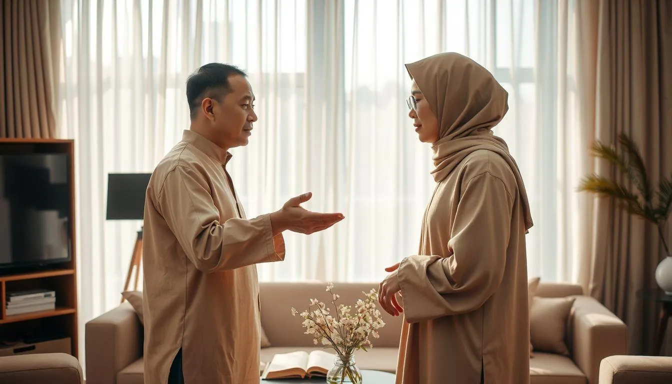 Ucapan Lebaran untuk Pasangan yang Sedang Bermasalah (c) Ilustrasi AI