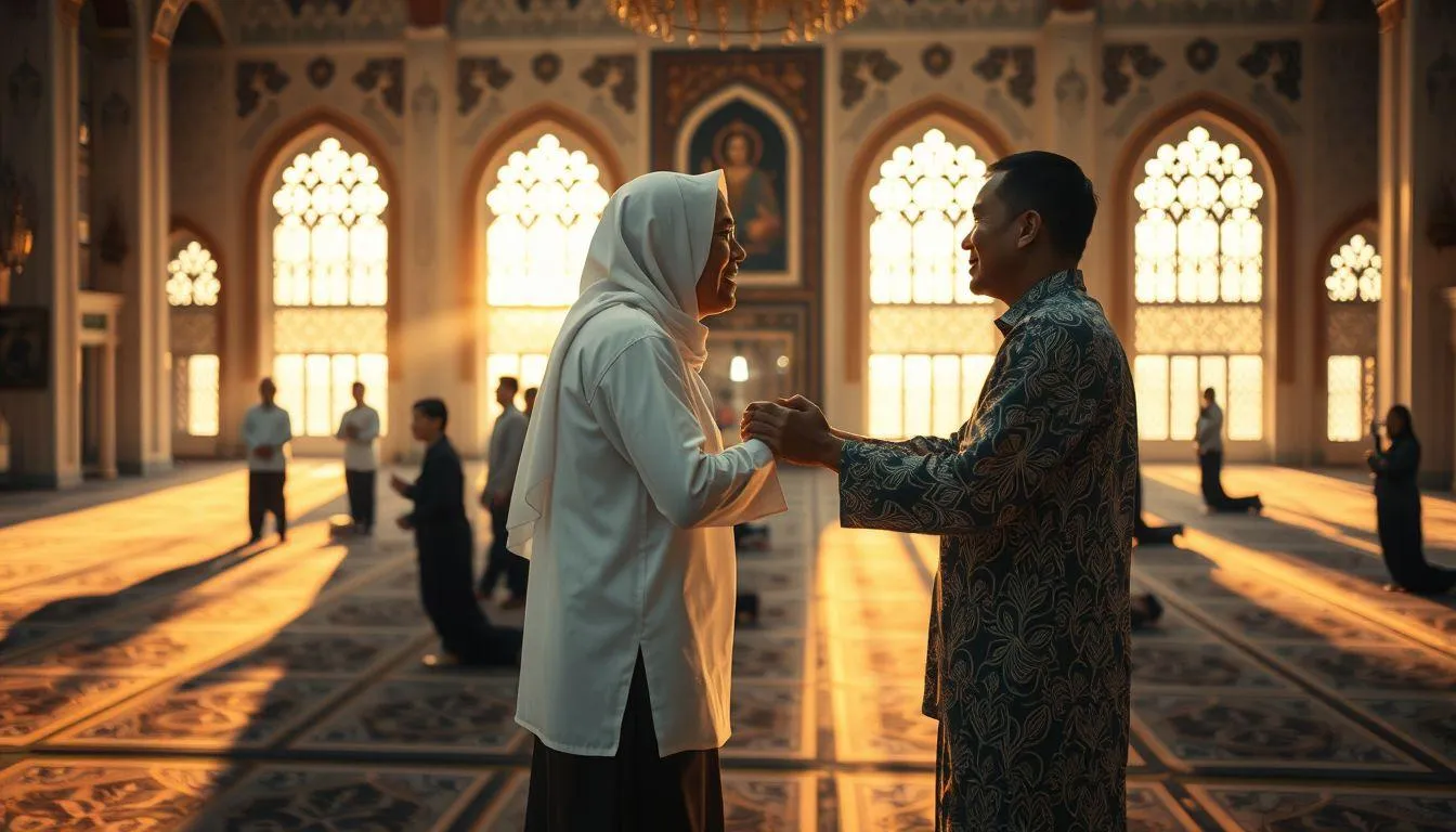 Tradisi saling memaafkan saat Idul Fitri (c) Ilustrasi AI