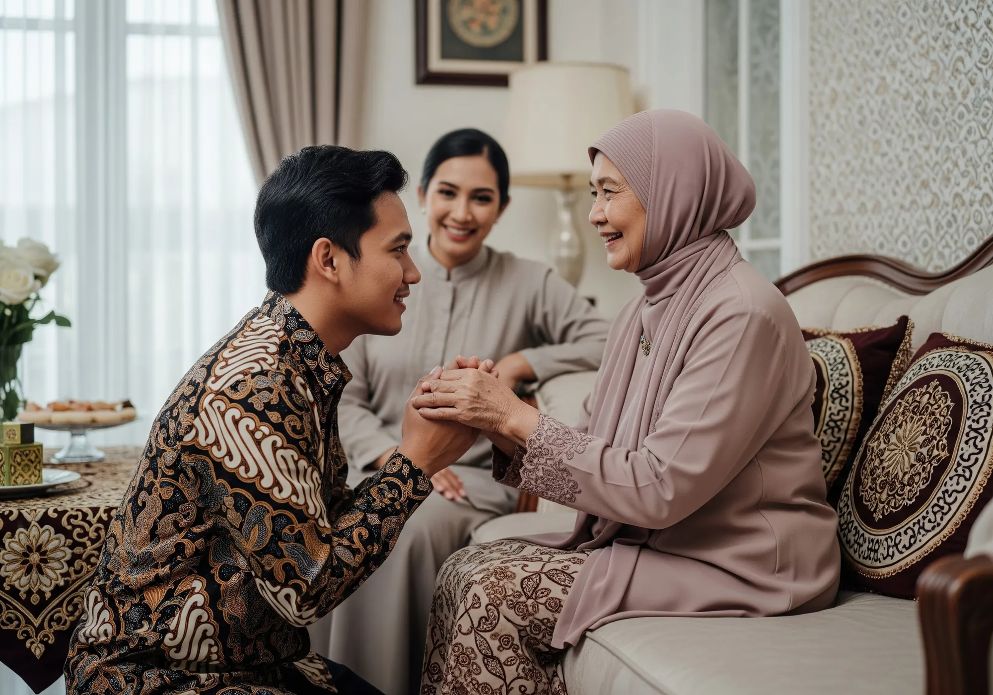 Ucapan Sungkem Lebaran Bahasa Indonesia yang Tulus dan Bermakna (c) Ilustrasi AI
