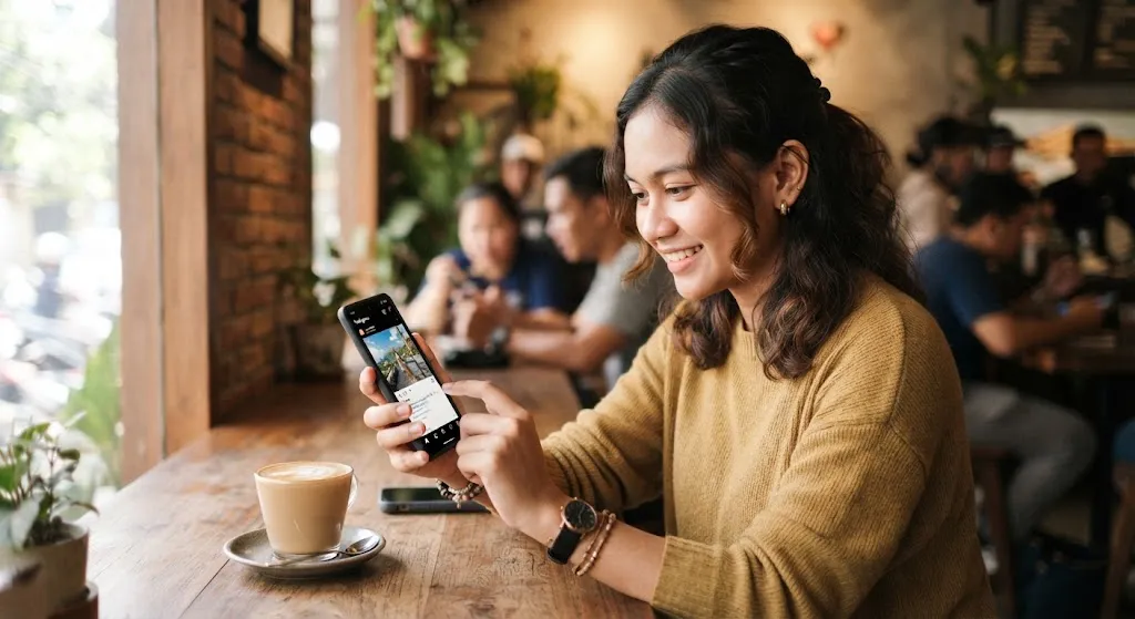 iri Orang yang Suka Pamer Secara Halus di Media Sosial - AI generated
