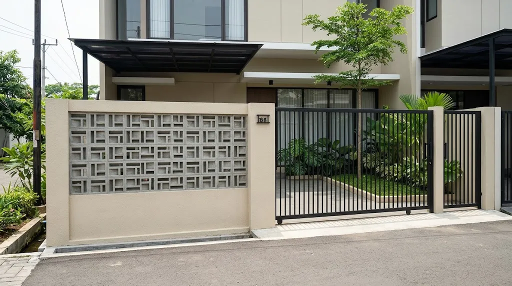 Roster Ventilasi untuk Pagar Rumah. [AI Generated]
