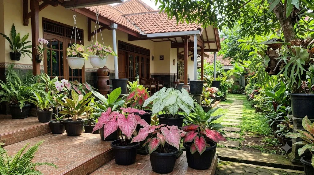 Caladium seri Heart to Heart. [AI Generated]