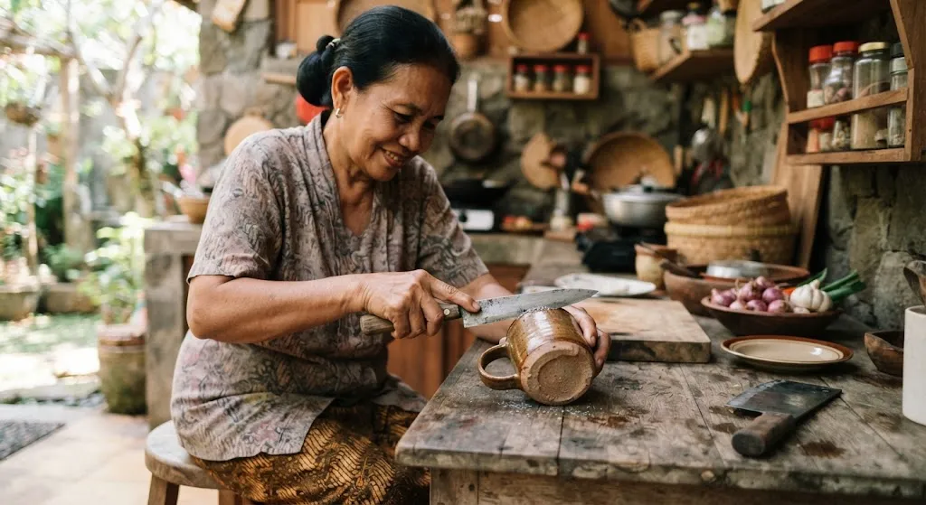 Mengasah Pisau Dadakan Searah - AI generated